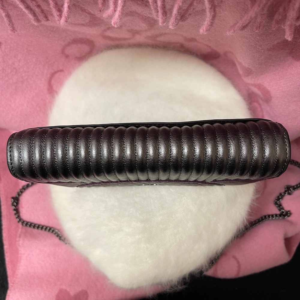Coach Callie Foldover Chain Clutch | Graphite Mult - Picture 9 of 12